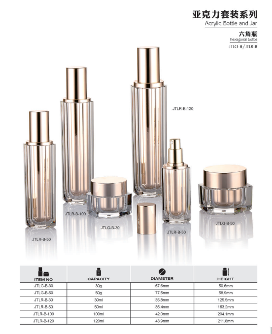 六边型亚克力护肤套装